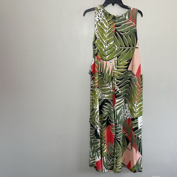 SLATE & WILLOW Tropical Jumpsuit Women Medium Wide-Leg Crop Sleeveless Green - Picture 9 of 16